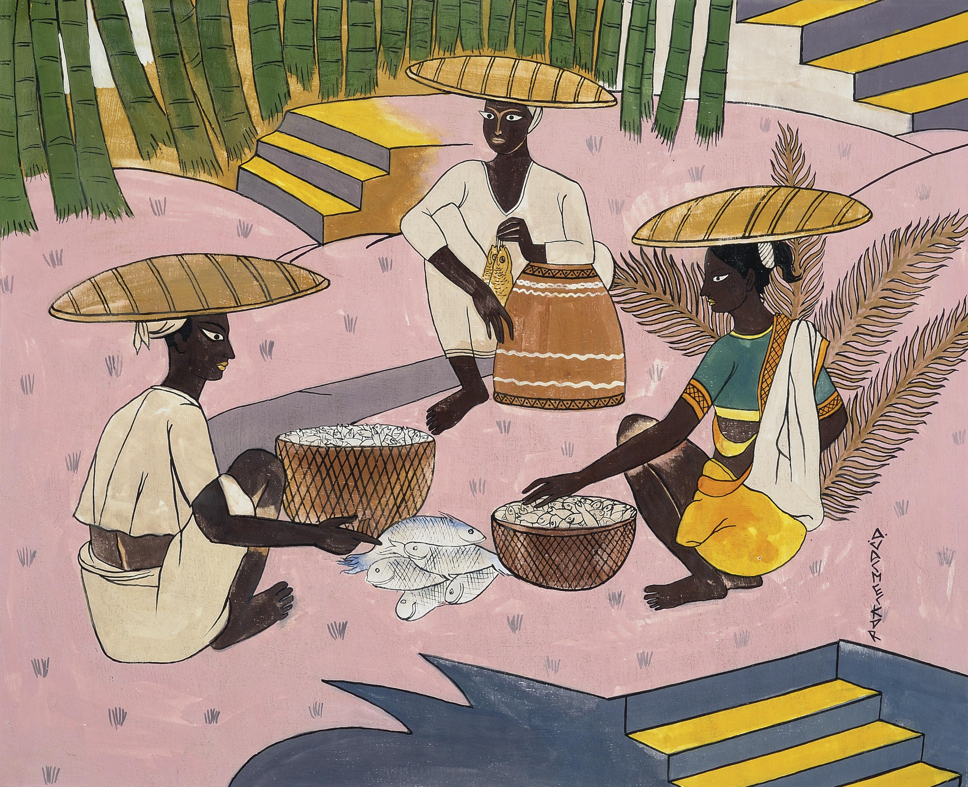 A. A. Almelkar - Untitled (Fisherwomen)