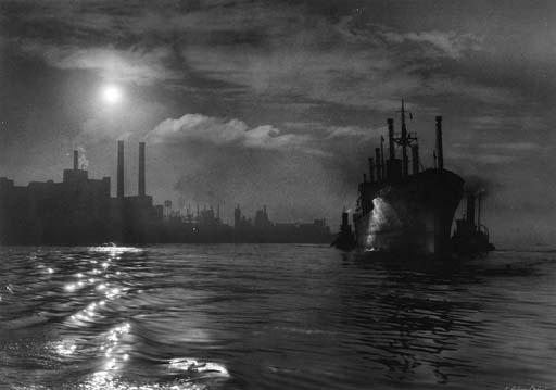 A. Aubrey Bodine - Dawn Arrival, Baltimore Harbor