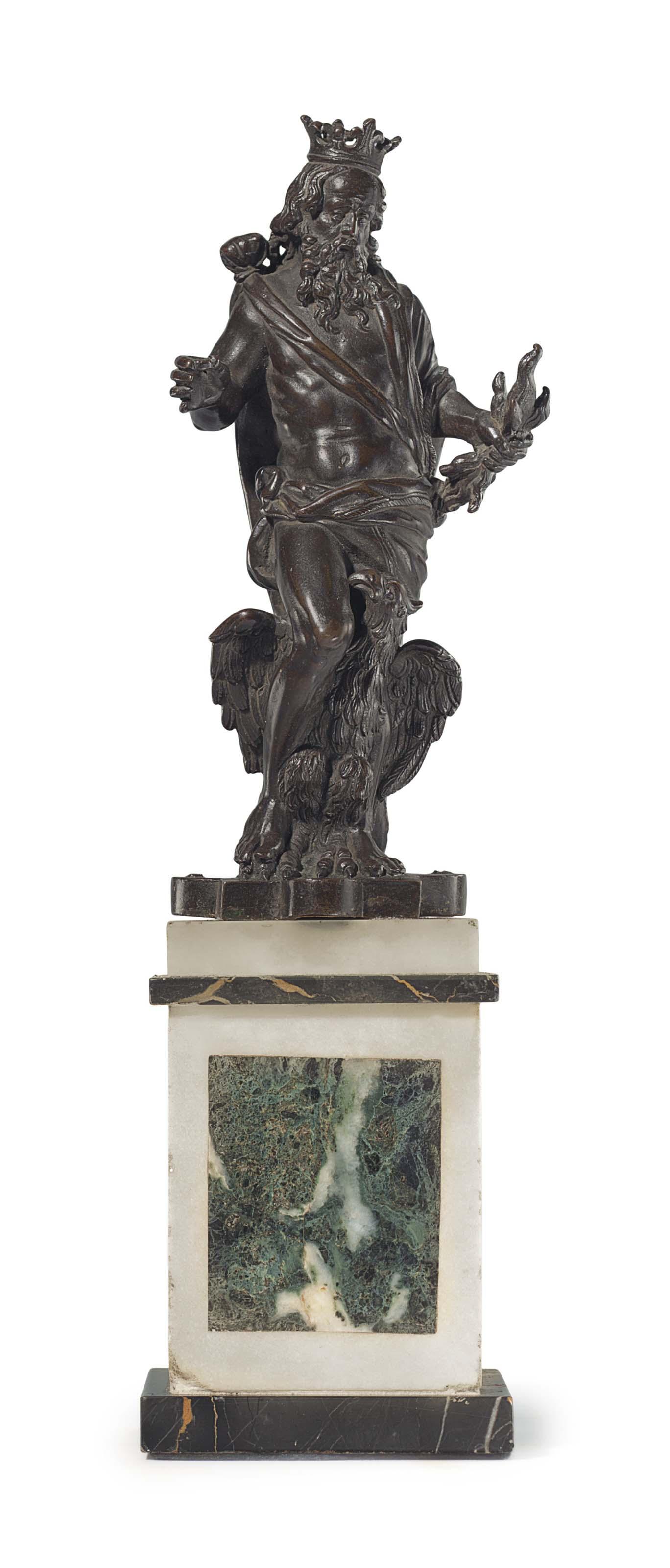 A Bronze Figure Of Jupiter