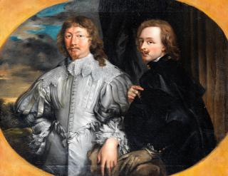 A. Castelli - Portrait Of Endymion Porter And Sir Anthony Van Dyck, Within A Painted Oval