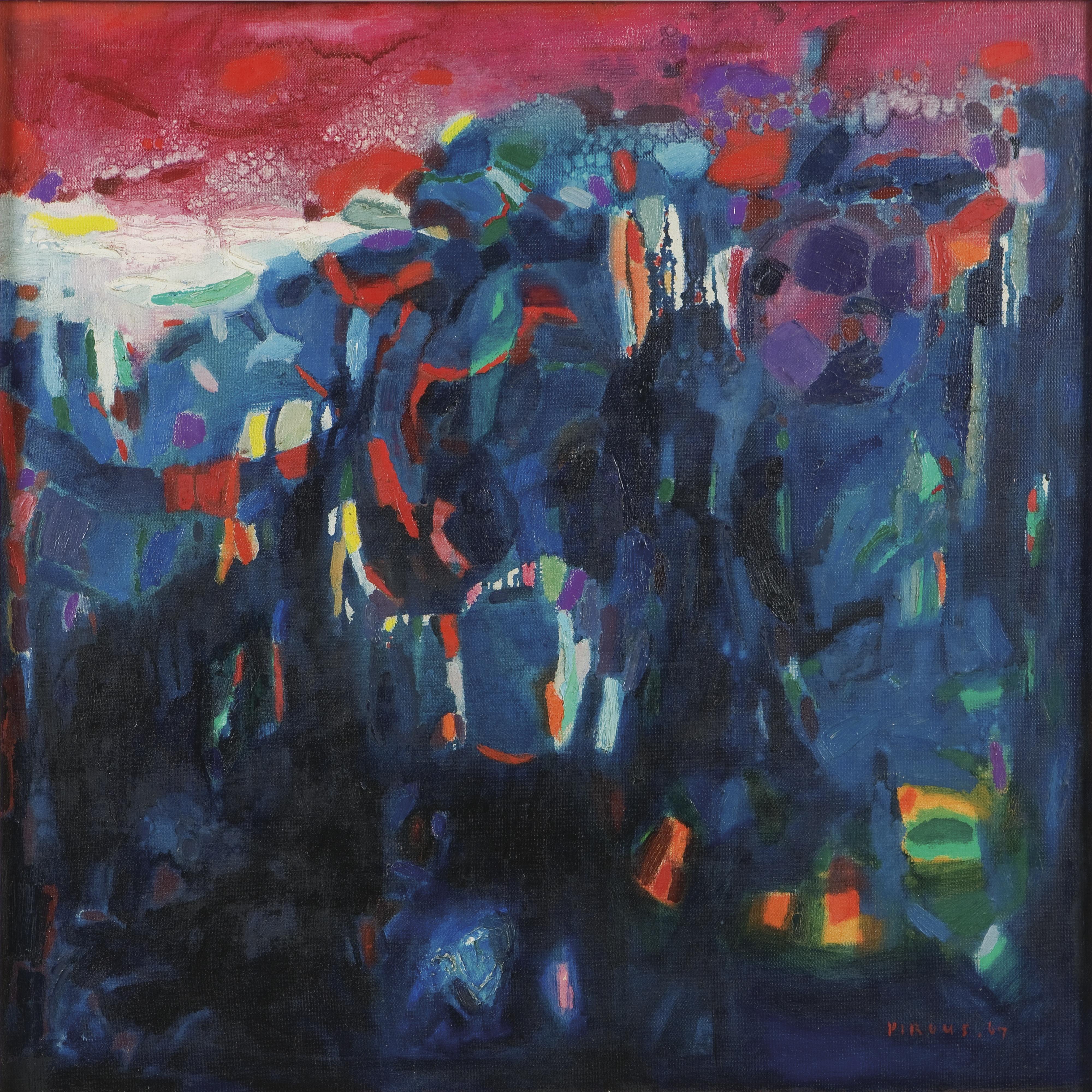 A.D. Pirous - Laut Biru Dan Langit Lembajung (Deep Blue Sea And Purple Sky)