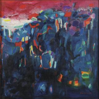 A.D. Pirous - Laut Biru Dan Langit Lembajung (Deep Blue Sea And Purple Sky)