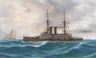 A. de Simone - The Battleship H.M.S. Formidable At Sea