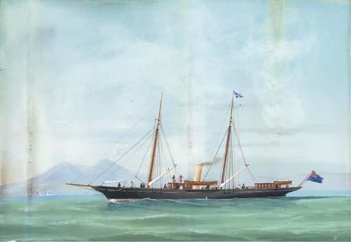 A. de Simone - The Royal Thames Yacht Club schooner Marchesa:  In Neapolitan waters (illustrated); and In heavy weather