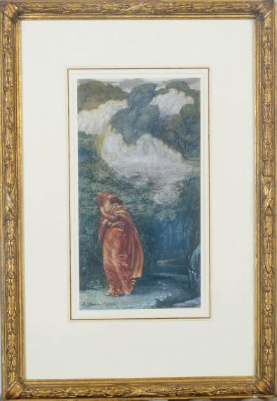 A. Duncan Carse - Red cloaked girl in a mythical forest