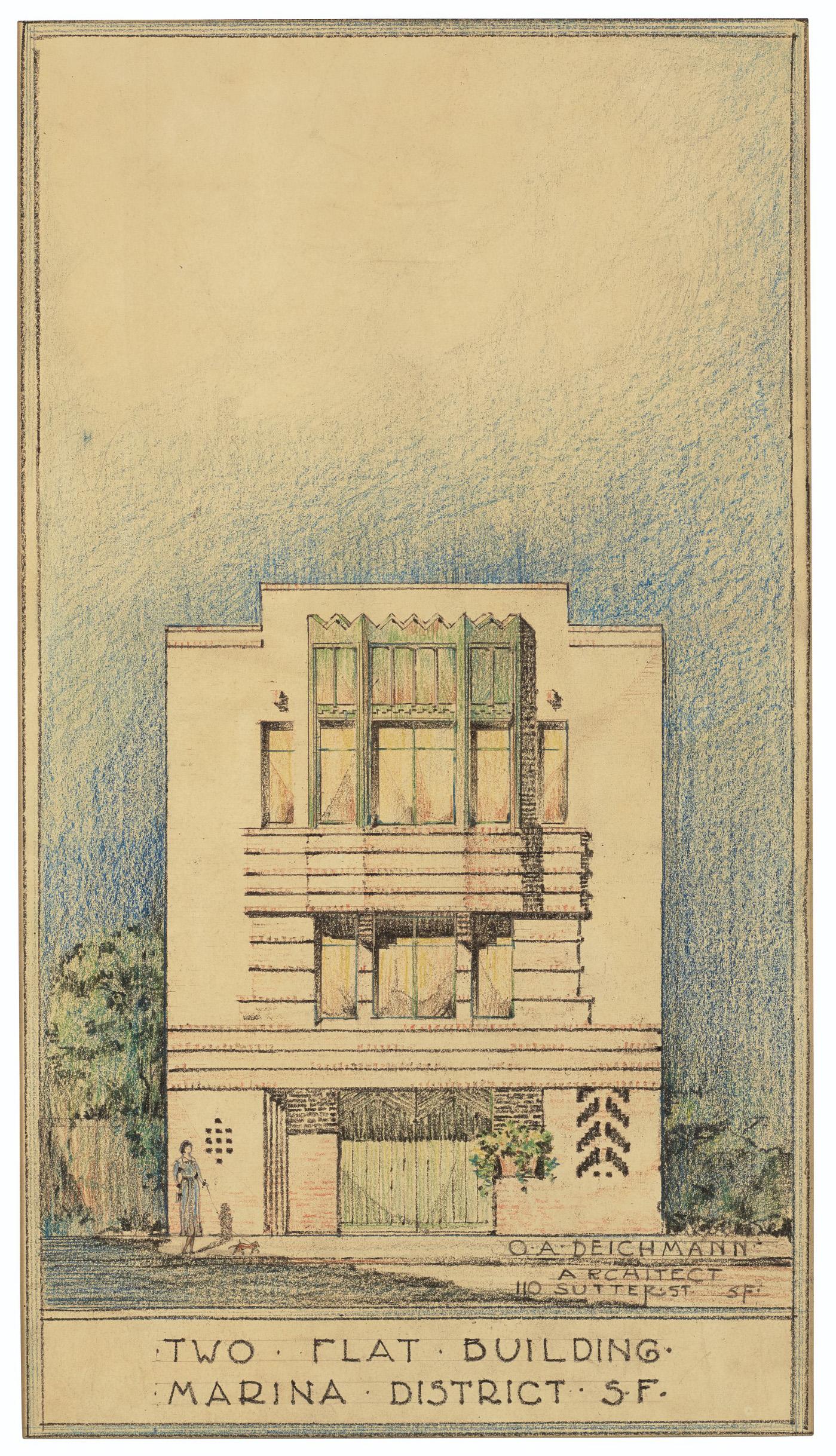 A.G. Rizzoli - Two Flat Building Marina District S.F. Office of O.A. Deichmann, 1940