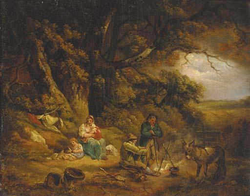 A gypsy encampment