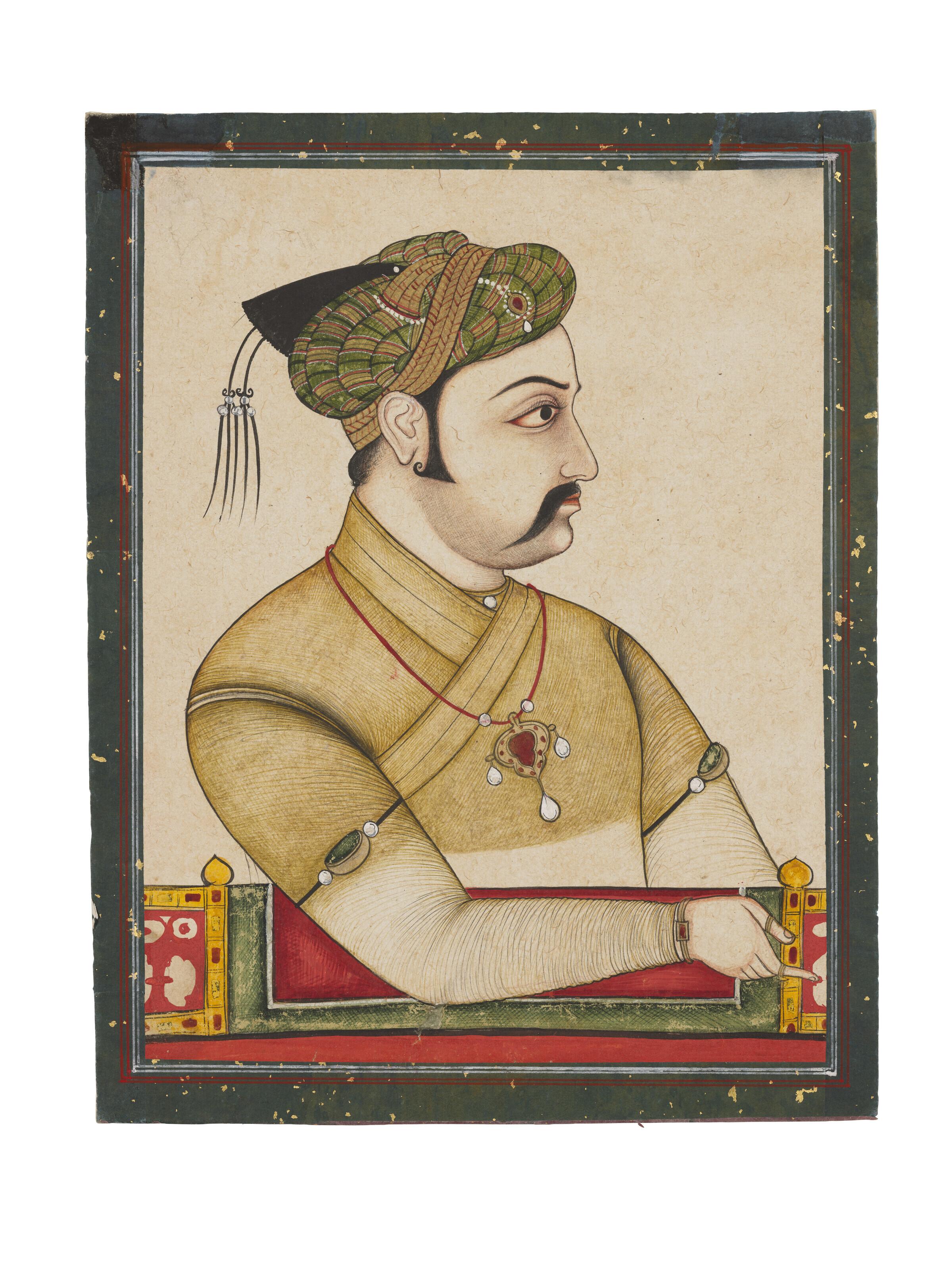 A Jharoka Portrait Of The Emperor Jahangir