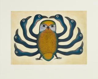 A Kenojuak Ashevak, C.C., R.C.A. - A Kenojuak Ashevak Etching And Aquatint, \