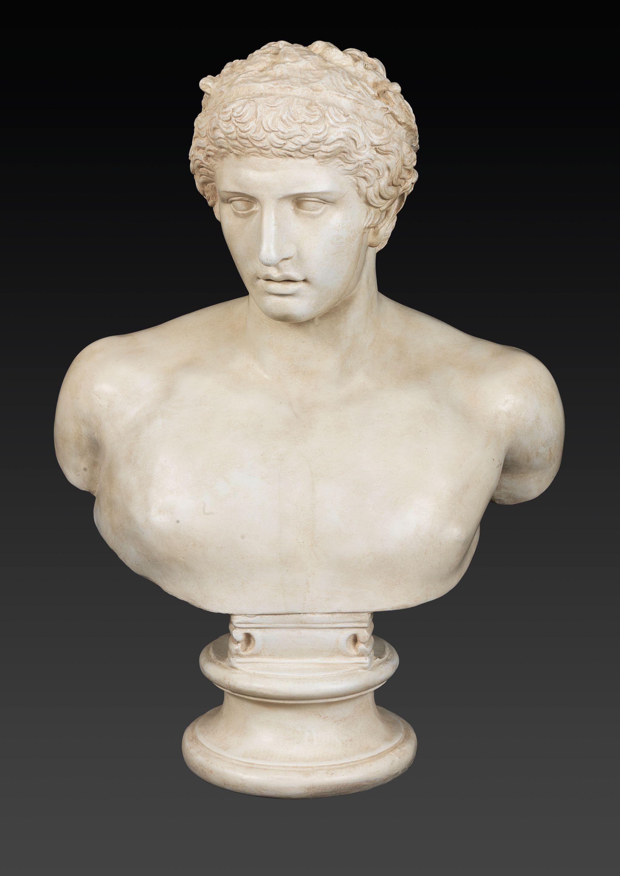 A Large Plaster Bust Of A Classical Male Art.Salon
