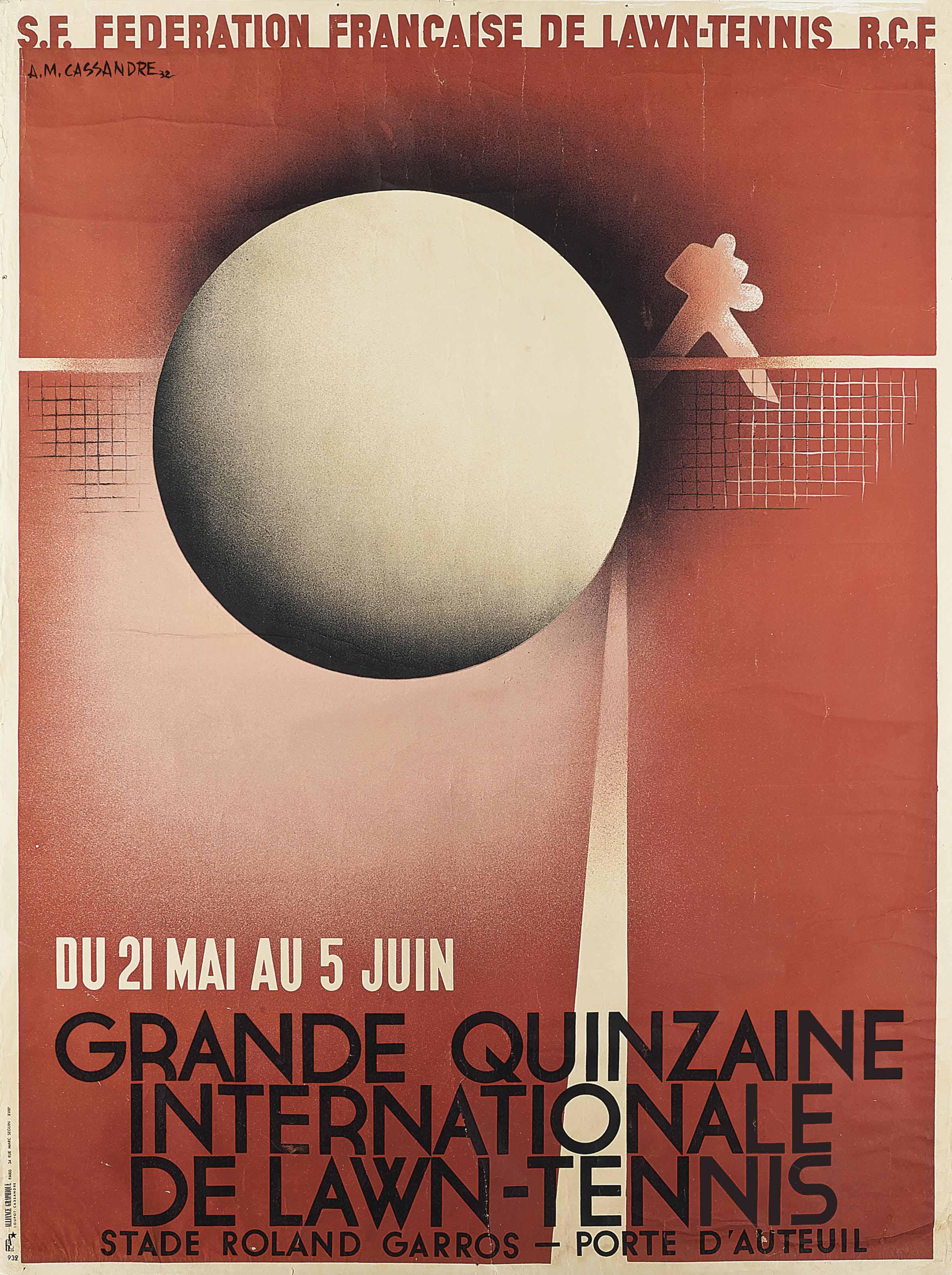 A.M. Cassandre - GRANDE QUINZAINE INTERNATIONALE DE LAWN-TENNIS
