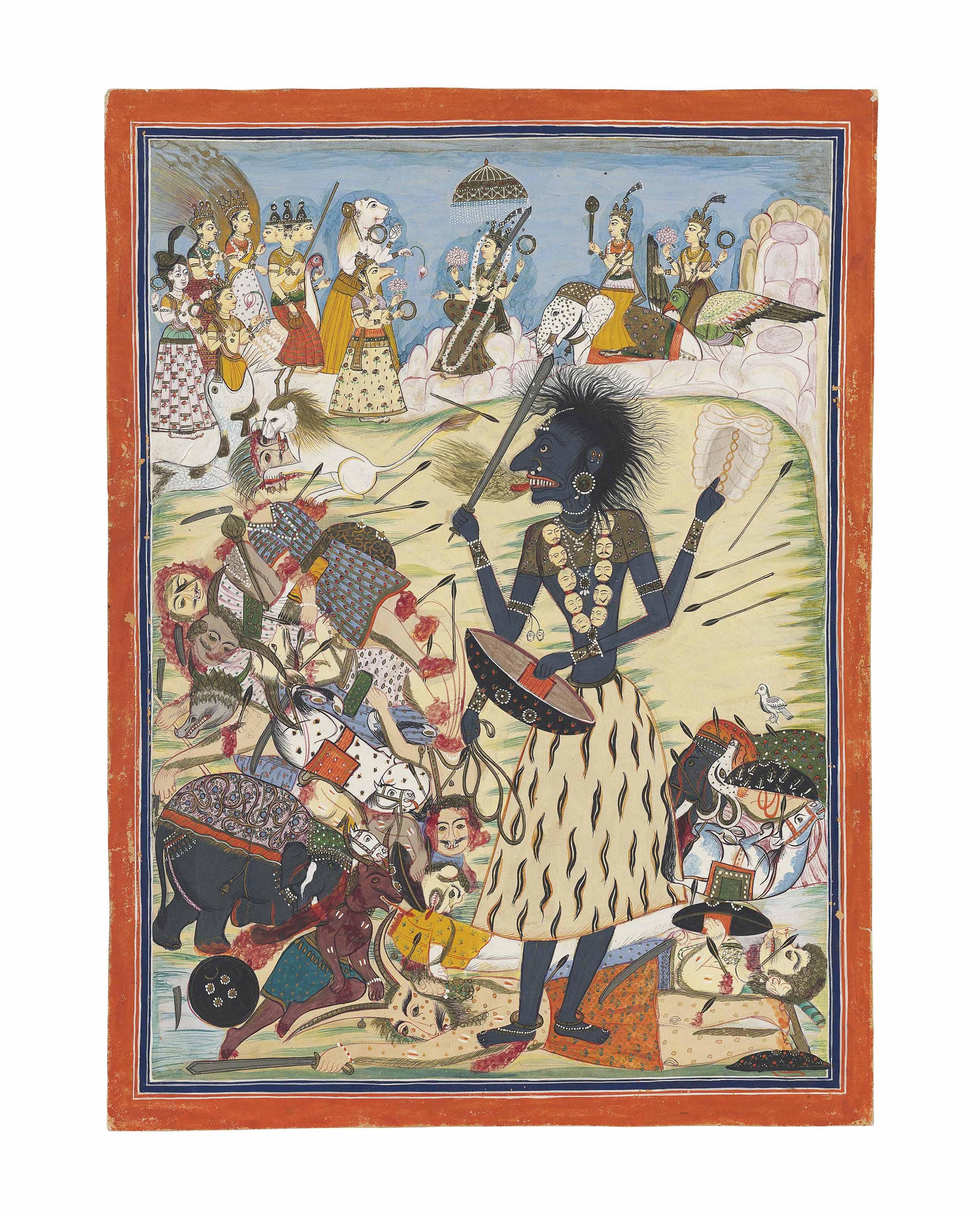 A Painting From The Devi Mahatmya: Kali Victorious