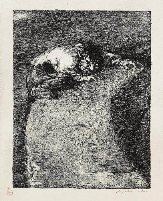 A. Paul Weber - 3 Bll.: Der Gefangene (Der Brief). In bona fide. Über die Mauer