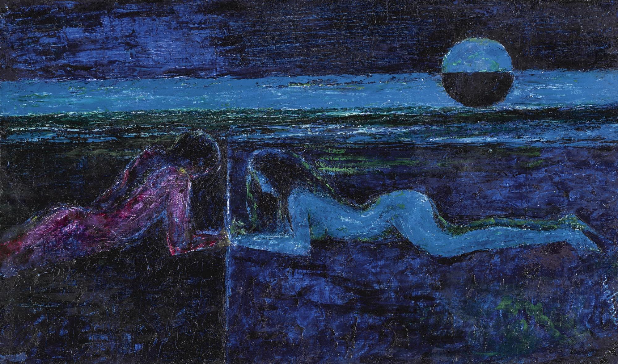 A. R. Nagori - Untitled (Silver Body In The Moonlight)