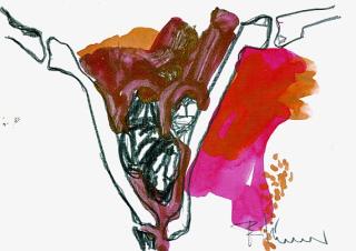 A.R. Penck - 2 Bll. Gelegenheitszeichnungen