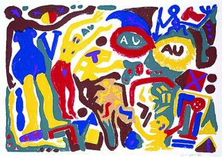 A.R. Penck - 2 Bll. Kompositionen