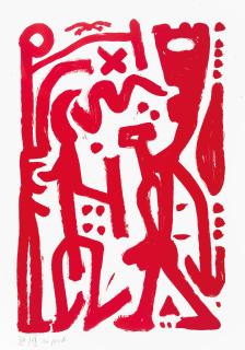 A. R. Penck - 3 Bll.: Ohne Titel.