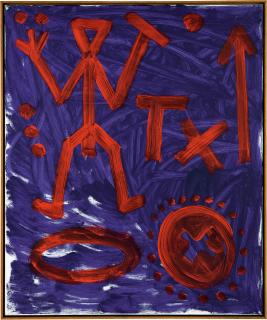 A. R. Penck - Das Jahr \'89-Standart(Painted In 1991)
