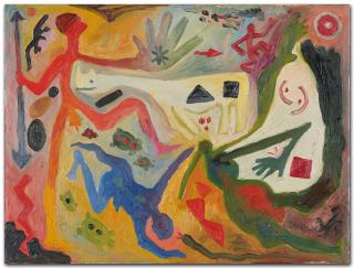 A. R. Penck - Das rote Flugzeug