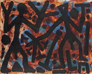 A.R. Penck - Herabsteigende Erde