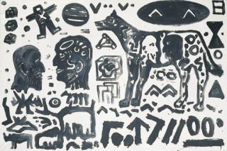 A.R. Penck - Landung auf Einem Planeten 7