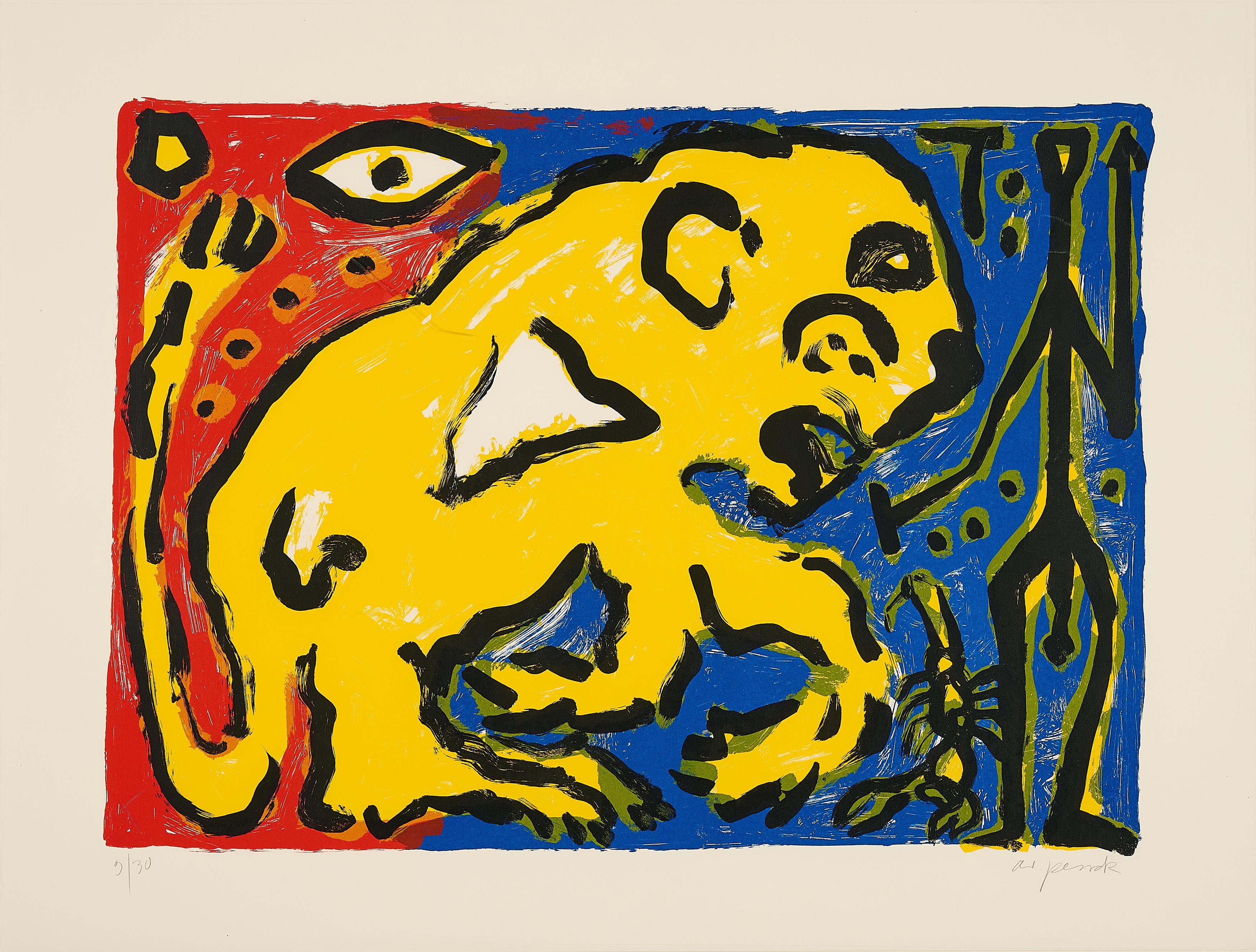 A.R. Penck - Löwe, Skorpion und Jäger.