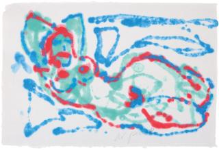 A.R. Penck - Ohne Titel (Frauenakt)