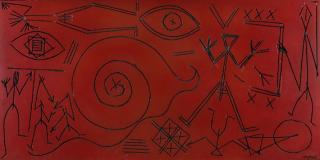A. R. Penck - Ohne Titel (Rotes Relief)