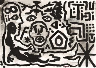 A.R. Penck - Plato, Sokrates und Aristoteles - 6