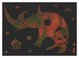 A. R. Penck - Sans titre (le rhinocéros)