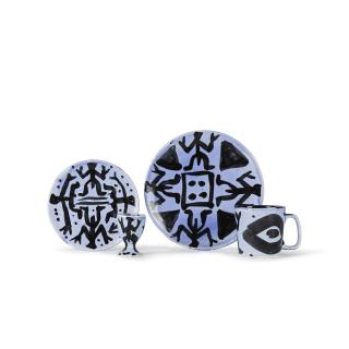 A. R. Penck - Service de 4 céramiques