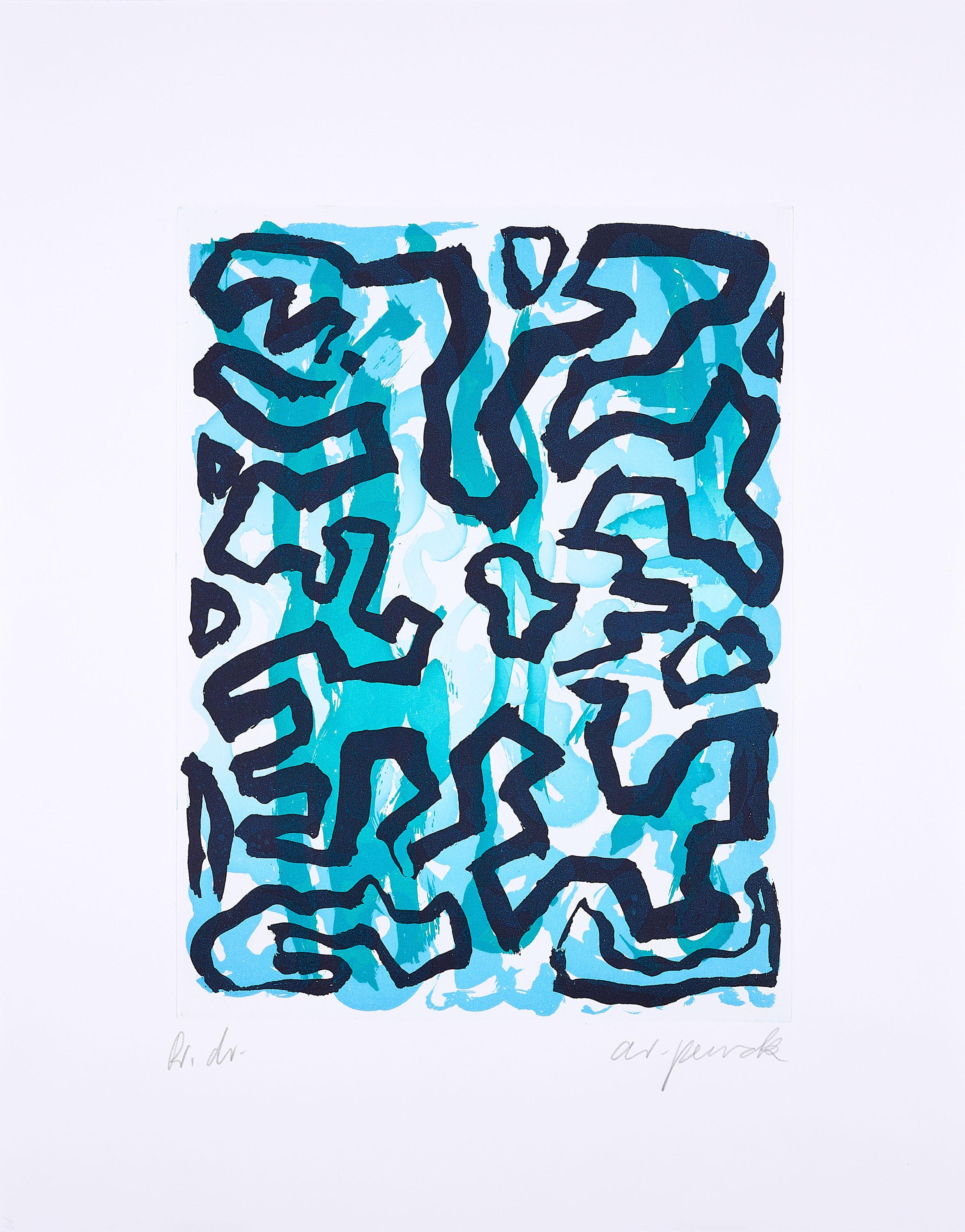 A.R. Penck - Sternzeichen Wassermann.