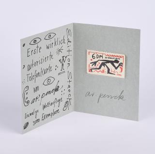 A.R. Penck - Telefonkarte.
