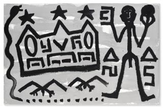 A. R. Penck - Welt des Adlers III
