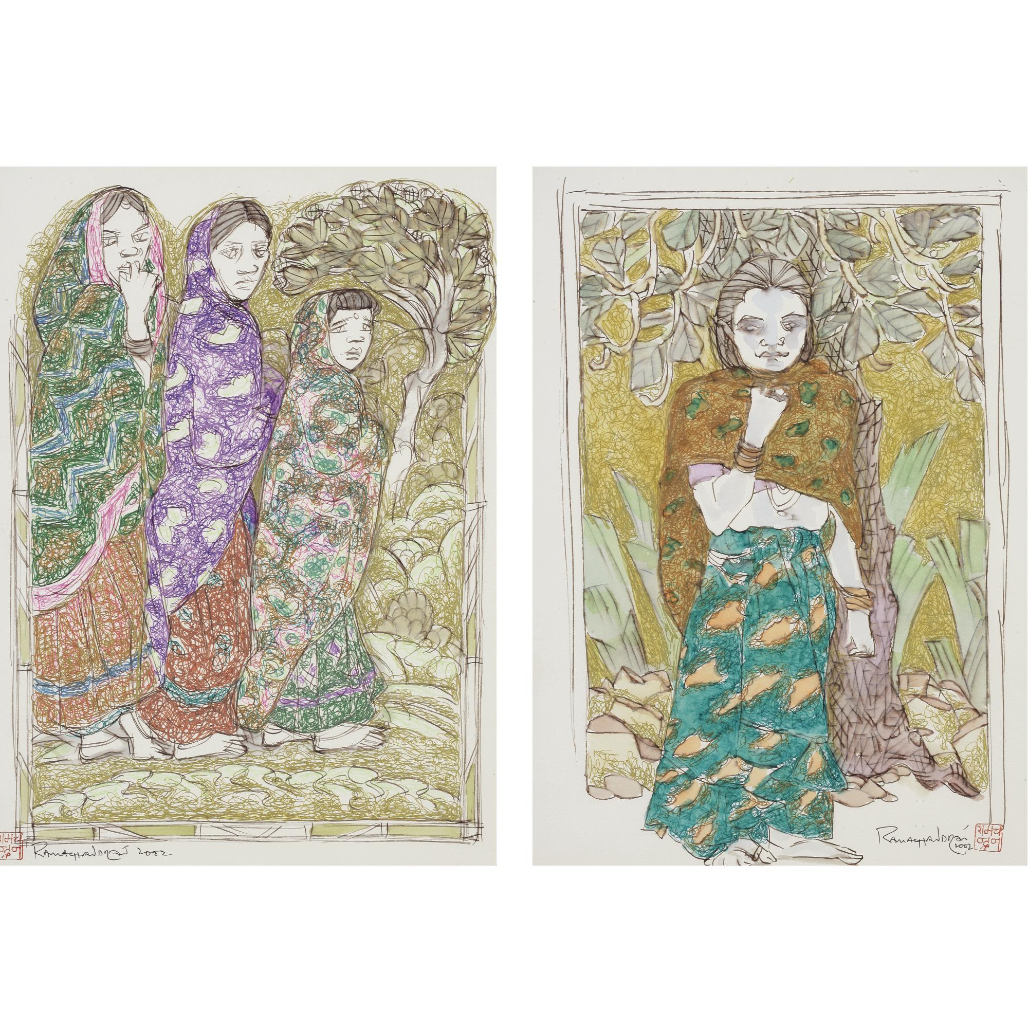 A. Ramachandran - Pair Of Untitled Works