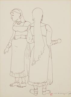 A. Ramachandran - Untitled (Two Women)