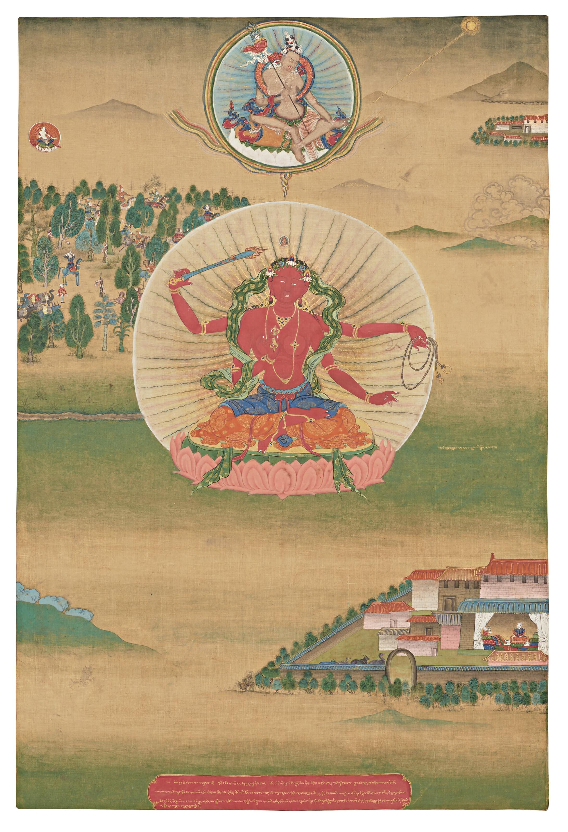 A Rare Painting Of Tara From A Palpung Tara Set