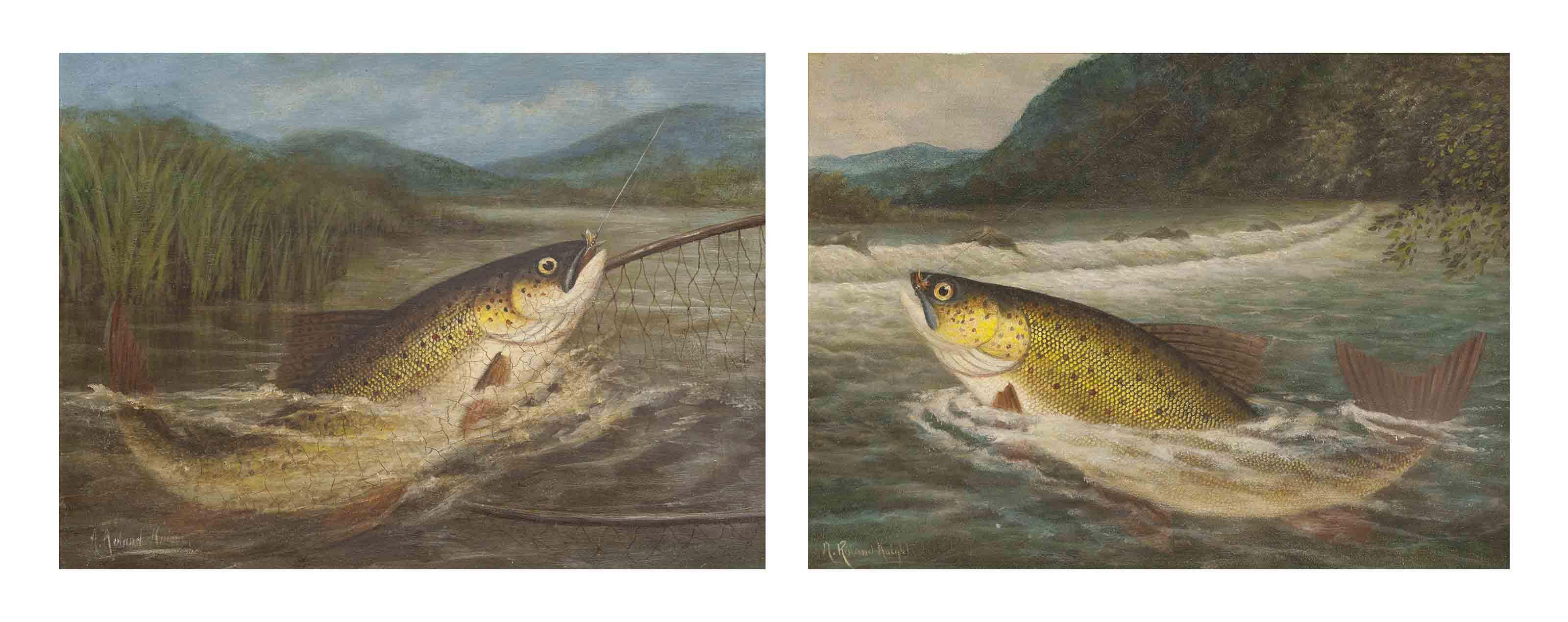 A. Roland Knight - Taking the fly; and The fly fisherman\'s net