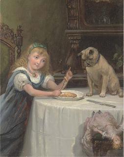 A. Rosell - Dinner companions, a young girl with her pug