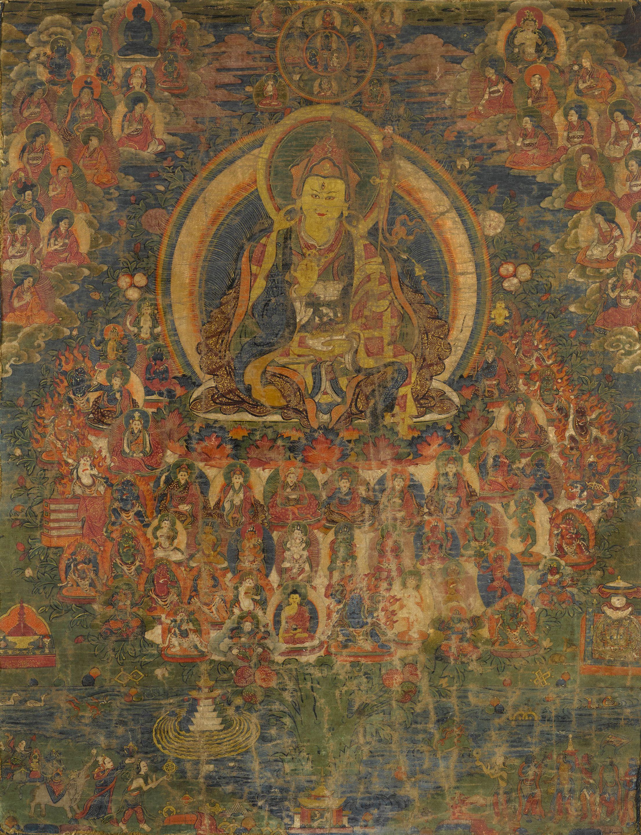 A Thangka Of A Nyingma Refuge Field