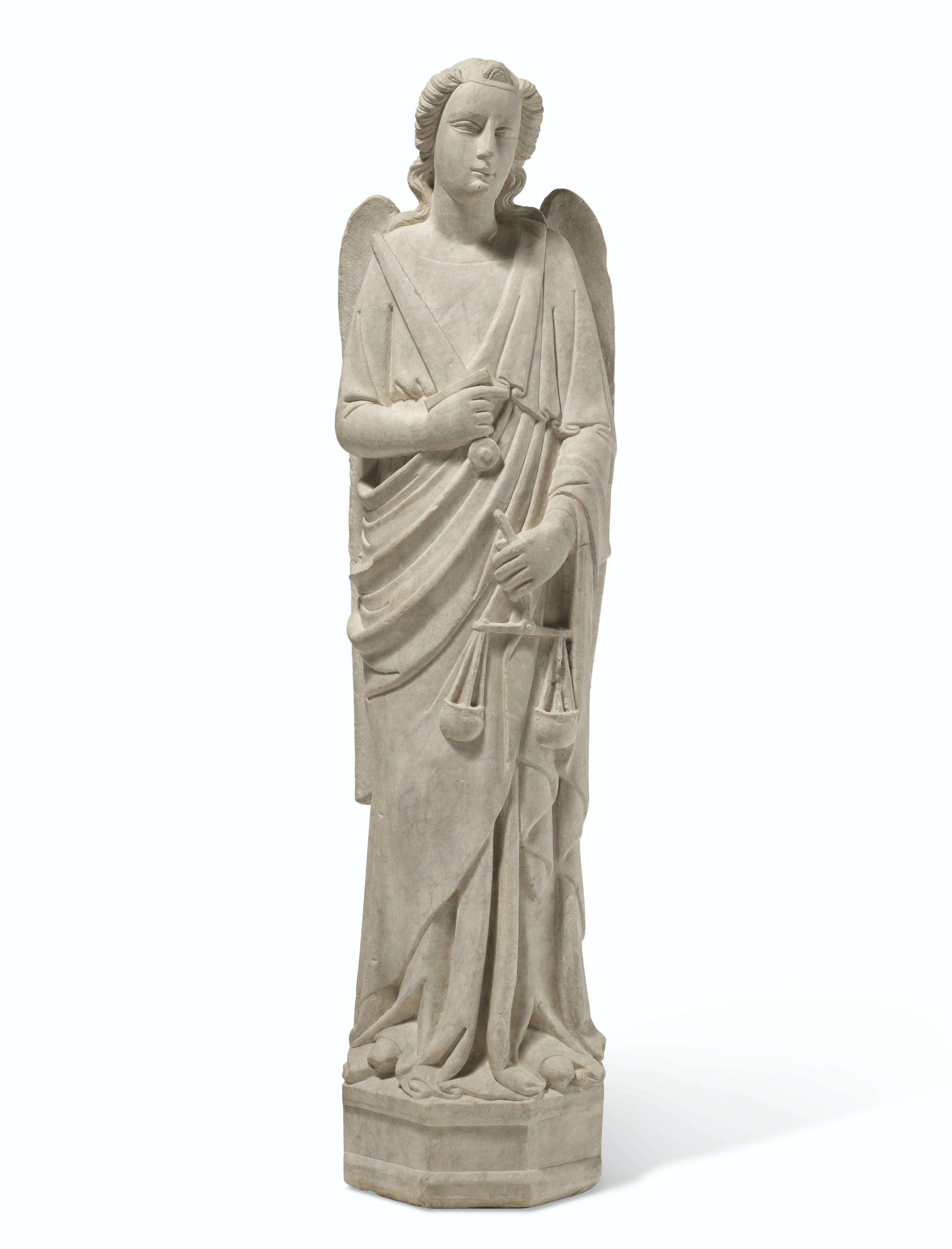 A White Marble Figure Depicting Justice