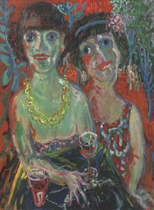 Aad de Haas - Twee Vrouwen In Tuin - Two Women In The Garden