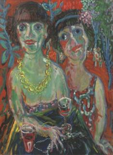 Aad de Haas - Twee Vrouwen In Tuin - Two Women In The Garden
