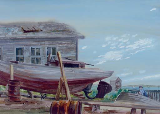 Aaron Bohrod - Boatyard