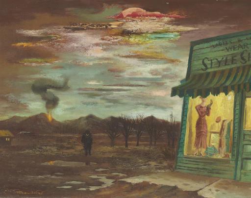 Aaron Bohrod - Dress Shop, Black Diamond, Alberta