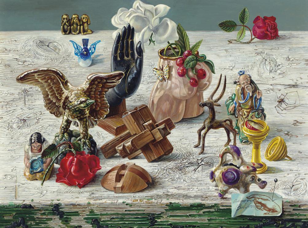Aaron Bohrod - Still Life With Chinese Puzzle