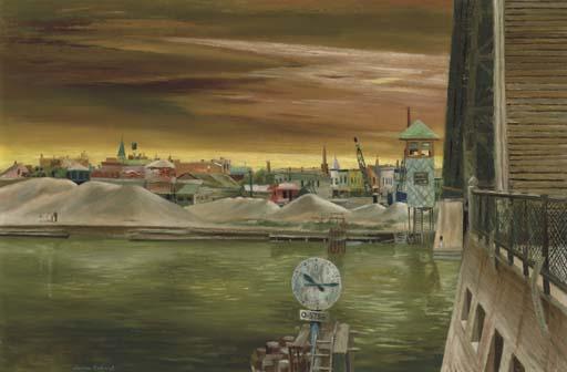 Aaron Bohrod - View of the Chicago River