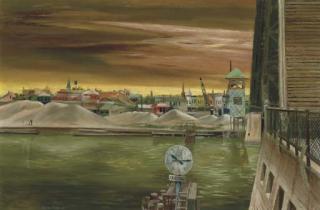 Aaron Bohrod - View of the Chicago River