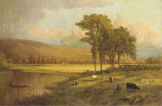 Aaron Draper Shattuck - A Sunlit Meadow