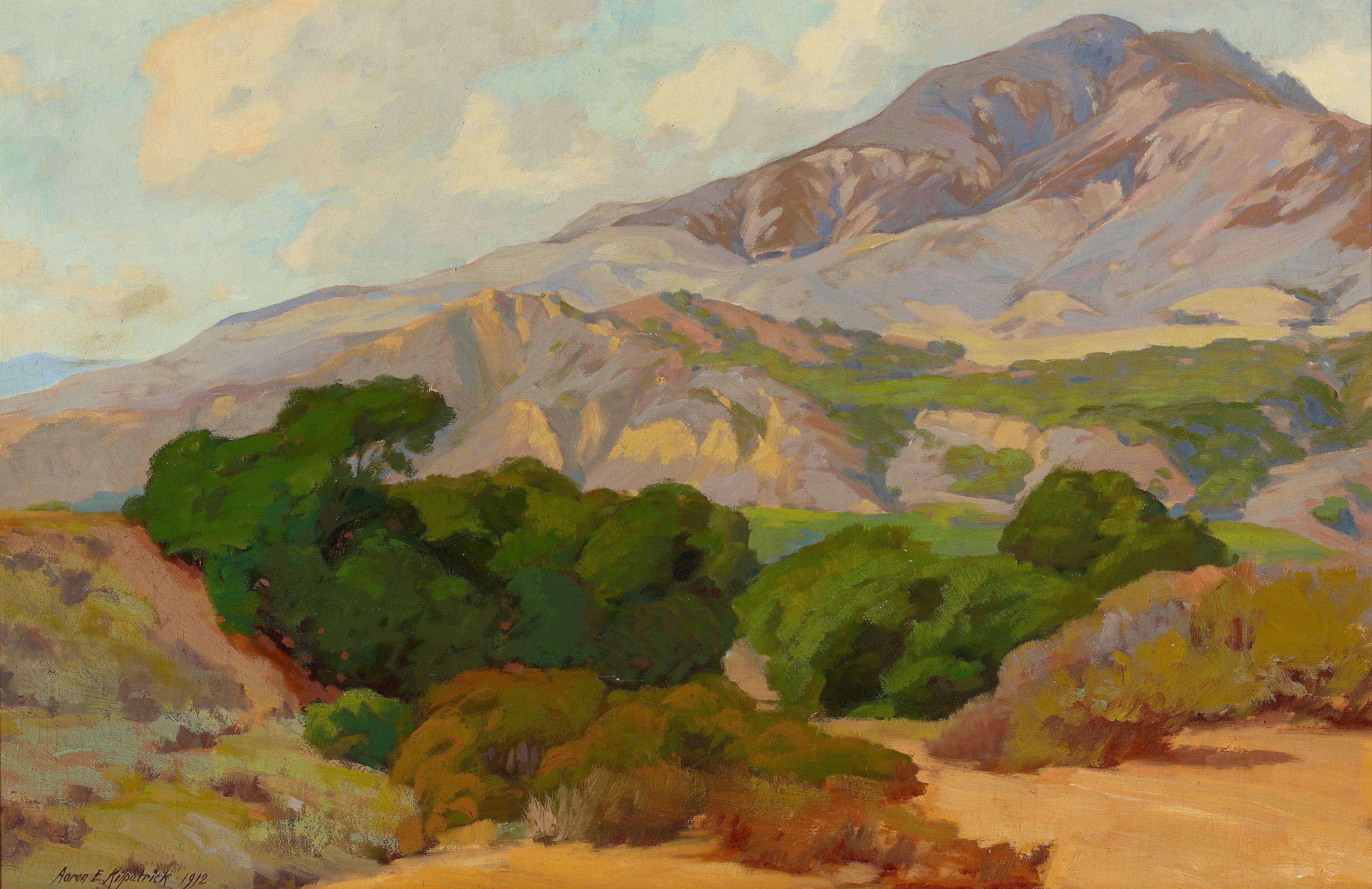 Aaron Edward Kilpatrick - California Landscape (Near Eagle Rock) 20 x 30 in. framed 28 x 38 in.